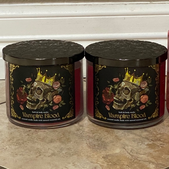 Bath & Body Works Vampire Blood 3 Wick Candles, Foam Soap & 1 Room Spray - Picture 3 of 6